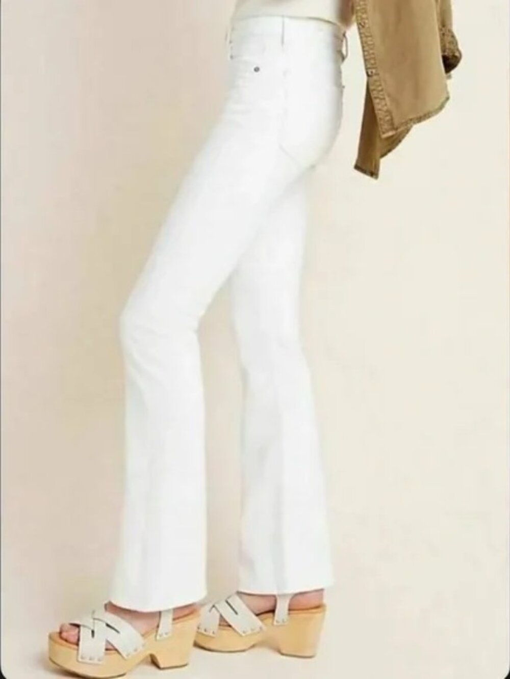 Citizens Of Humanity White Boot Cut Jeans